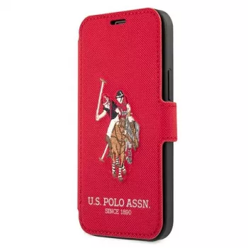 U.S. POLO ASSN. Polo Embroidery Collection Book Case για iPhone 12/12 Pro 6,1 ιντσών κόκκινη