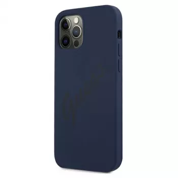 Guess Script Vintage σκληρή θήκη για Apple iPhone 12 / iPhone 12 Pro 6,1 ιντσών μπλε