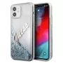 Guess Glitter Vintage Script σκληρή θήκη για Apple iPhone 12 mini - μπλε
