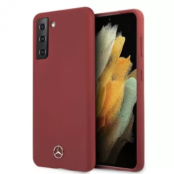 Mercedes-Benz Silicone Line σκληρή θήκη για Samsung Galaxy S21 (SM-G991) - κόκκινη