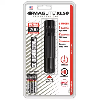 MAGLITE XL50 φακός LED 200 lumen μαύρο