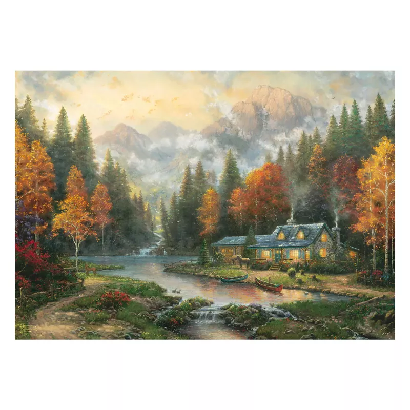 Schmidt Thomas Kinkade Studios Autumn Evening at the Lake 1000 Τεμάχια Παζλ