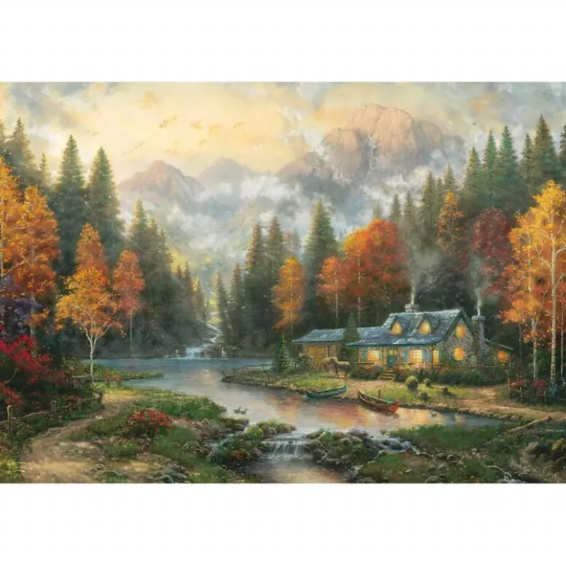 Schmidt Thomas Kinkade Studios Autumn Evening at the Lake 1000 Τεμάχια Παζλ
