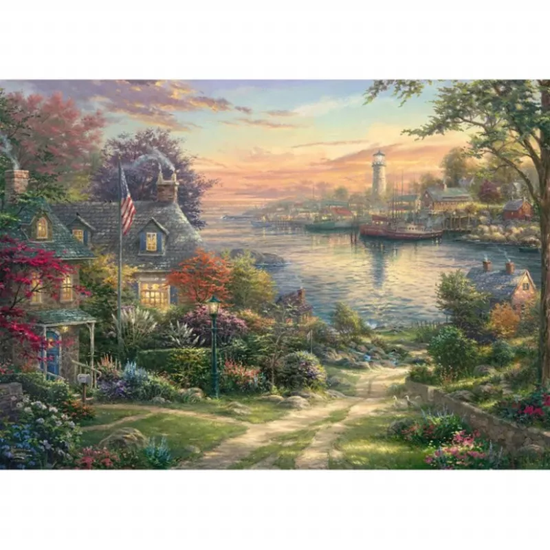 SCHMIDT SPIELE Thomas Kinkade Studios: Harbor in New England (1000 Τεμάχια)