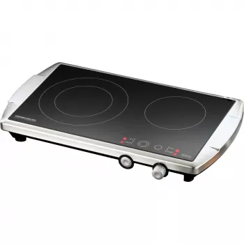 Rommelsbacher CERAN CT 3400/E Διπλή Εστία, Ανοξείδωτο ατσάλι/Μαύρο, 3400 W