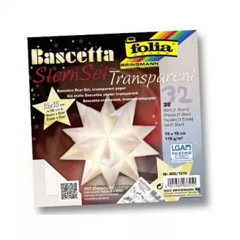 Folia Σετ Χαρτιού Origami Bascetta Αστέρι Midi 32 Φύλλα 15x15 cm
