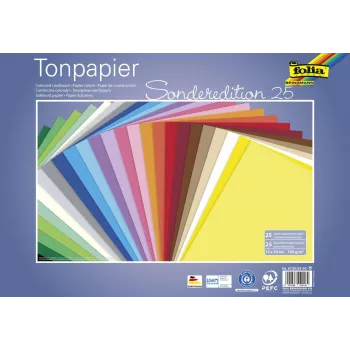 Folia Special Edition Χαρτόνι 25 Διάφορα Χρώματα 130 g/m² 25 Φύλλα A4