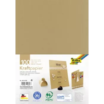 Folia Χαρτί Kraft Καφέ 120 g/m² 100 Φύλλα A4