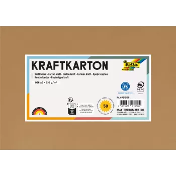 Folia Χαρτόνι Kraft Χαρτί Kraft Καφέ 230 g/m² 50 Φύλλα - A5