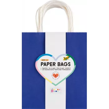 Folia 7 Σακούλες Χαρτιού BASIC M Μπλε Ανοιχτό Μπλε Ροζ Κόκκινο Κίτρινο Λευκό Μέντα 18.0