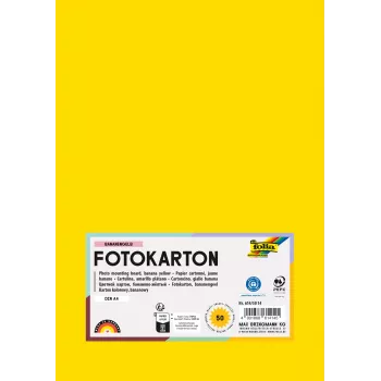 Folia 614/50 14 - κίτρινο - μονόχρωμο - A4 (210 x 297 mm) - 300 g/m² - 50 φύλλα - Γερμανία