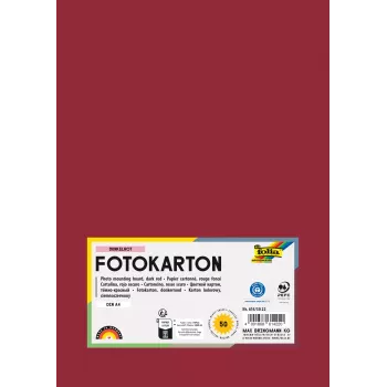 Folia 614/50 22 - κόκκινο - μονόχρωμο - A4 (210 x 297 mm) - 300 g/m² - 50 φύλλα - Γερμανία