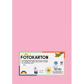 Folia 614/50 26 - ροζ - μονόχρωμο - A4 (210 x 297 mm) - 300 g/m² - 50 φύλλα - Γερμανία