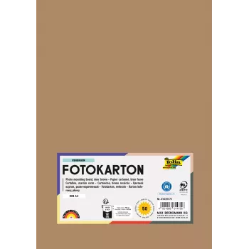Folia 614/50 75 - καφέ-κόκκινο - μονόχρωμο - A4 (210 x 297 mm) - 300 g/m² - 50 φύλλα - Γερμανία