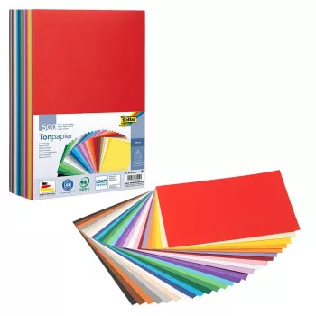 Folia χαρτί χειροτεχνίας ανάμεικτα χρώματα 130 g/m² 500 φύλλα - A4