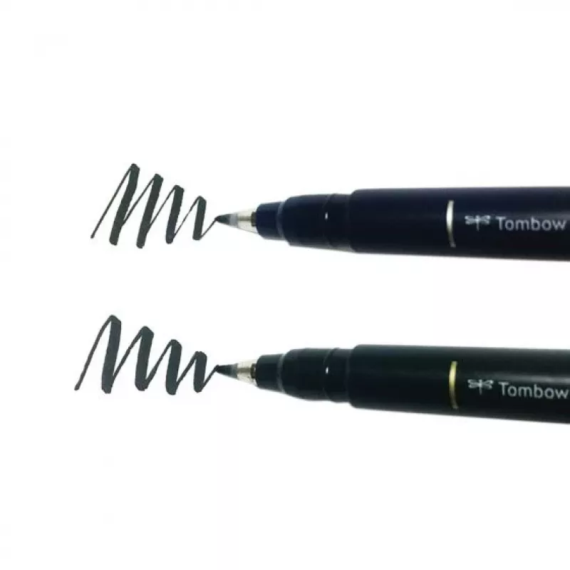 Tombow WS-BHS-2P Σετ Dual Brush Pen - μαύρο - 2 τεμ. - συσκευασία blister