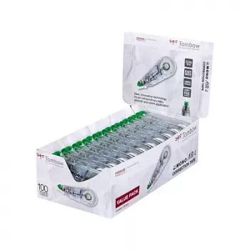 Tombow CT-CA4-20 MONO CA διορθωτικό ρολό - λευκή ταινία 10 m x 4,2 mm - πράσινος/διαφανής διανομέας - 20 τεμ.