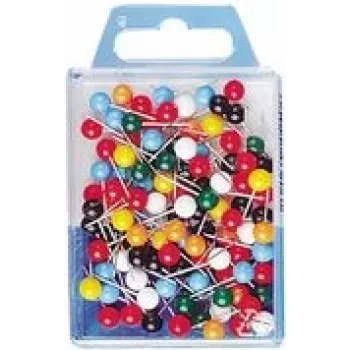 WEDO 56 199 Πινέζες σήμανσης, 16 mm, κεφαλή 6 mm, διάφορα χρώματα