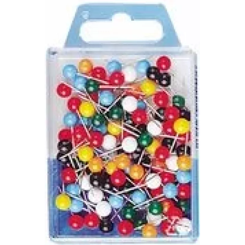 WEDO 56 199 Πινέζες σήμανσης, 16 mm, κεφαλή 6 mm, διάφορα χρώματα