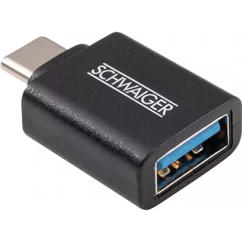 Schwaiger Προσαρμογέας USB USB 3.1 Type-C αρσενικό σε USB 3.0 Type-A θηλυκή μαύρο (CAU310 533)