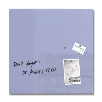 SIGEL Artverum γυάλινος μαγνητικός πίνακας 48 x 48 cm λεβάντα GL119