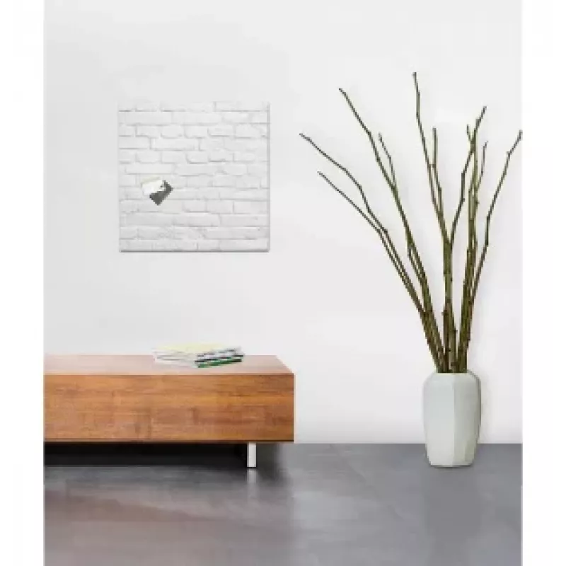 SIGEL GL164 μαγνητικός γυάλινος πίνακας 480 x 480 mm λευκό