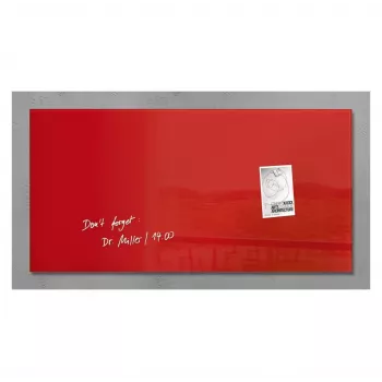 SIGEL Artverum GL147 μαγνητικός γυάλινος πίνακας 910x460 mm, λευκό, χωρίς πλαίσιο, επιτοίχια τοποθέτηση
