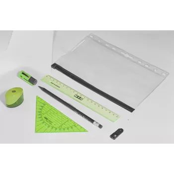 Möbius Ruppert Σετ γραφής σχολείου Neon Green