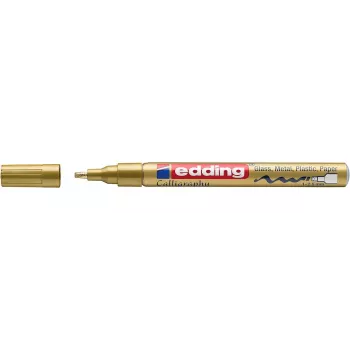 EDDING 4-753053 Μαρκάδος Χρώματος Χρυσό - Στρογγυλή μύτη - Πάχος γραμμής 1-2 mm - Στέλεχος αλουμινίου - Με βάση το λάδι - Μόνιμος - Υψηλής κάλυψης