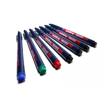 EDDING 1800 Profipen Fineliner Στυλό - Μαύρο - 0,35 mm - Μεταλλικό πλαίσιο
