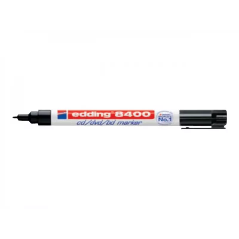 EDDING 8400 CD/DVD/BD Μόνιμος Μαρκάδος - Μαύρο - 0,5-1 mm Στρογγυλή μύτη