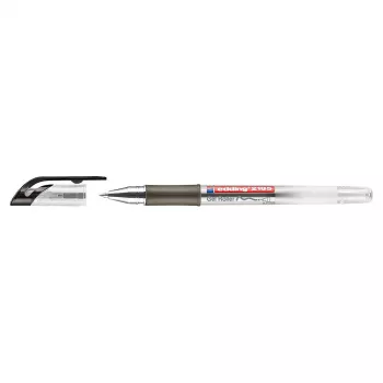 EDDING 2185 Gel Roller - Σφραγισμένο στυλό gel - Μαύρο - Πολύχρωμο - Διαφανές - Εξαιρετικά λεπτό - Λάστιχο - 0,7 mm