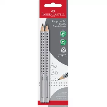 Faber-Castell Jumbo Grip μολύβι γραφίτη HB, συσκευασία 2 τεμ. blister