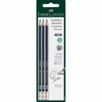 Faber-Castell Goldfaber G-Tip μολύβι γραφίτη HB συσκευασία 3 τεμ. σκούρο πράσινο (116896)