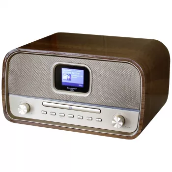 Soundmaster DAB970BR1 Επιτραπέζιο ραδιόφωνο DAB+, FM, AUX, Bluetooth, CD, USB, λειτουργία φόρτισης μπαταρίας, καφέ