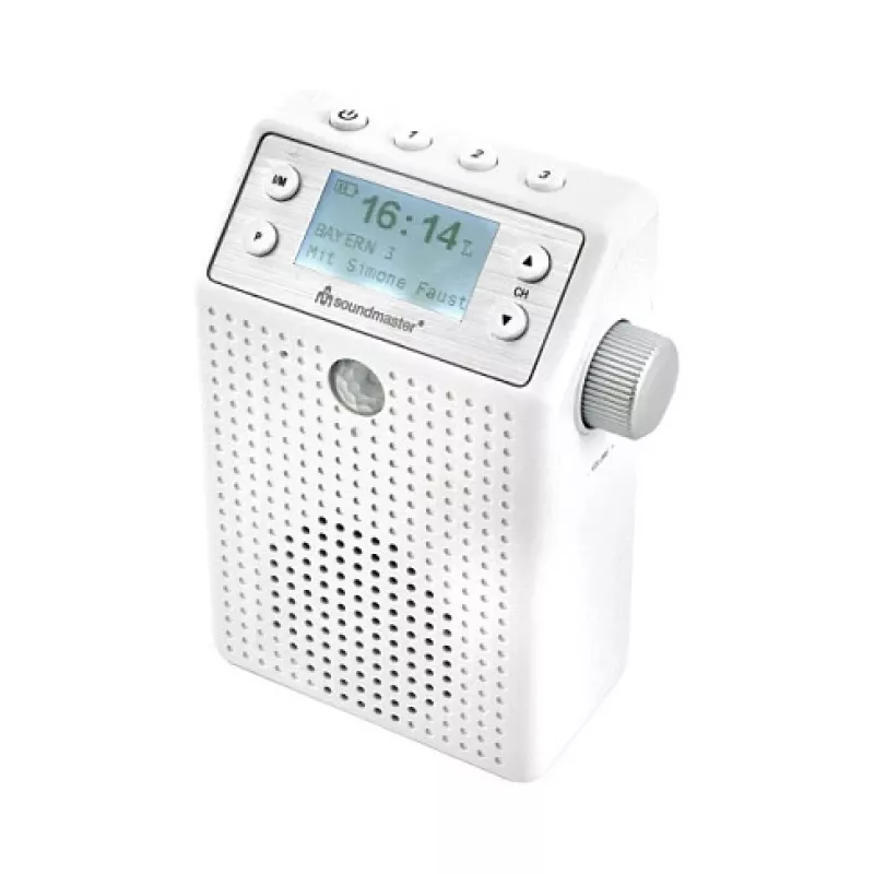 Soundmaster DAB60WE Ραδιόφωνο πρίζας DAB+, FM, Bluetooth, USB ανοιχτής ακρόασης, αδιάβροχο, λευκό