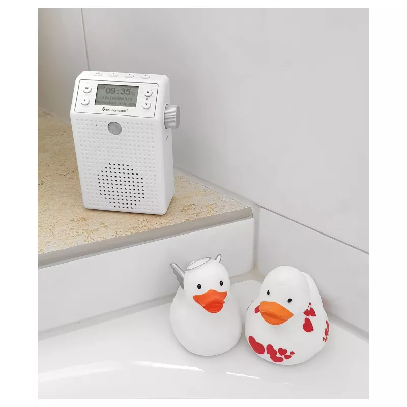 Soundmaster DAB60WE Ραδιόφωνο πρίζας DAB+, FM, Bluetooth, USB ανοιχτής ακρόασης, αδιάβροχο, λευκό