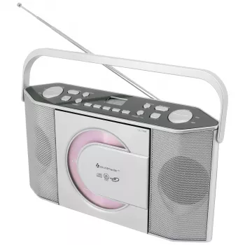 Soundmaster RCD1755SI Φορητό ραδιόφωνο CD με δέκτη FM, ασημί