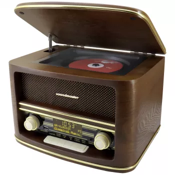 Soundmaster NR961 Επιτραπέζιο ραδιόφωνο DAB+, FM, AUX, USB, CD, Bluetooth, τηλεχειριστήριο, καφέ