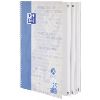 Oxford College Block A4+ 80 φύλλα ριγέ 4πλό διάτρητο λευκό 90 g/m²