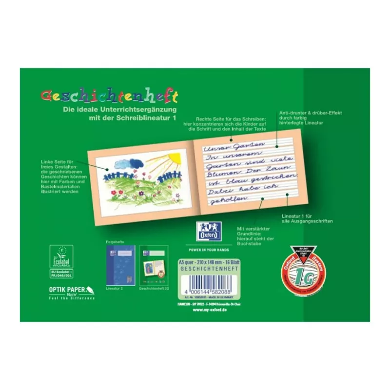Oxford 100050103 Σημειωματάριο A5 90 g/m2 Πράσινο