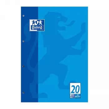 Oxford Μπλοκ Επιστολών Schule διάτρητο DIN A4 blanko Lineatur 20