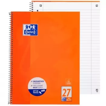 Oxford School A4+ Μπλοκ College με Σπιράλ Καρό 80 Φύλλα 90 g/m² Χαρτί Optik