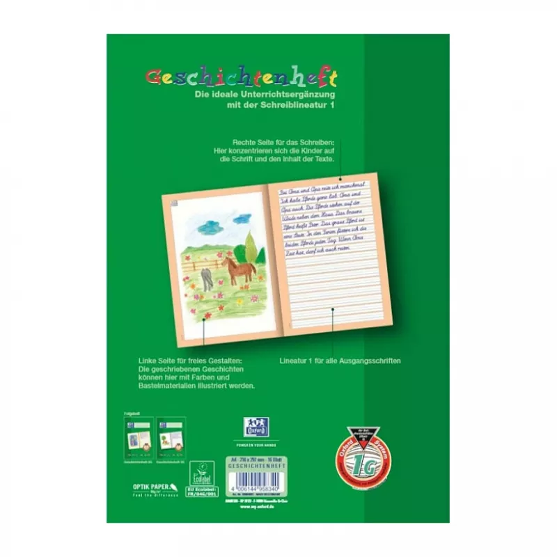 Oxford 100050091 - Πράσινο - A4 - 90 g/m²