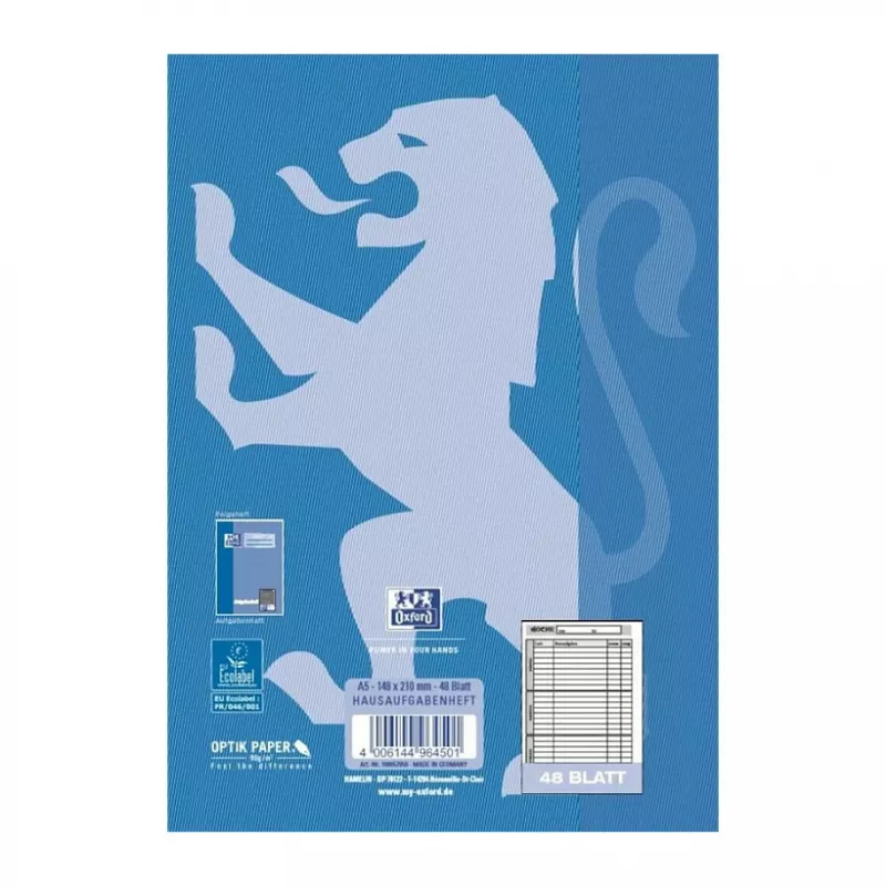 Oxford 100057950 Σημειωματάριο A5 90 g/m2 Μπλε