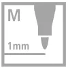 STABILO OHPen Universal μόνιμος μαρκαδόρος μπλε 1 mm Medium Bullet Tip