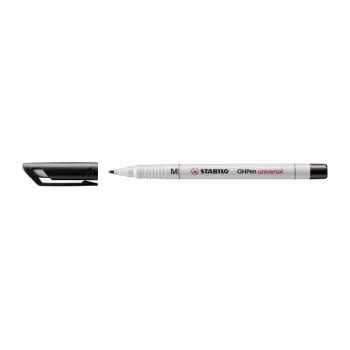 STABILO OHPen Universal M 853 μη μόνιμος μαρκαδόρος προβολέα overhead, μαύρο, 1,0 mm Medium Bullet Tip