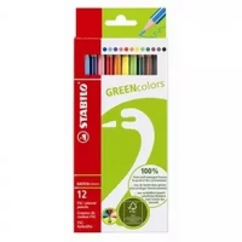 STABILO GREENcolors ξυλομπογιές - πολύχρωμο - 12 τεμ.