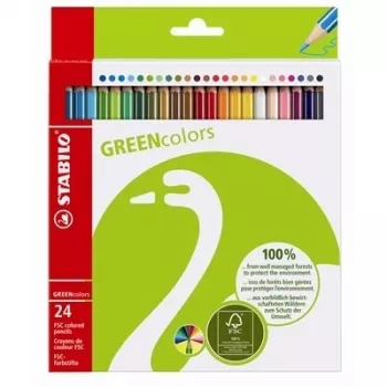 STABILO Green Colors ξυλομπογιές - 2 mm - συσκευασία 24 τεμ.