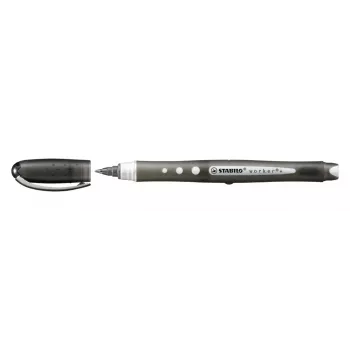 STABILO Worker Rollerball Pen σετ - 4 ασορτί χρώματα - 0,5 mm - μαύρο, μπλε, κόκκινο, πράσινο